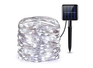 6927193459801 - Amirror Smart Ug - Solar Lichterkette 656 Fuß 200 led 8 Muster Weihnachten Hof Baum Hochzeit Weiß