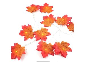 6927193481390 - Amirror Smart Ug - Herbst Ahornblatt Girlande wasserdichte Lichterkette für Thanksgiving Halloween Dekoration Nr 5 3 Meter 20 Lichter