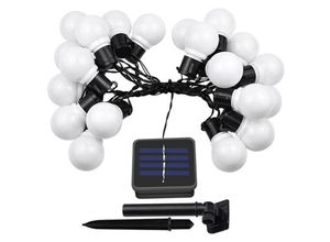 6927193481697 - Amirror Smart Ug - Solarbetriebene LED-Lichterkette wasserdichte Terrassenbeleuchtung langlebige Lichterkette für draußen Veranda milchig weiße