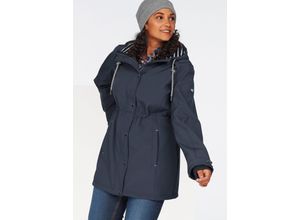 6927888953997 - Große Größen Softshellparka dunkelblau Gr40