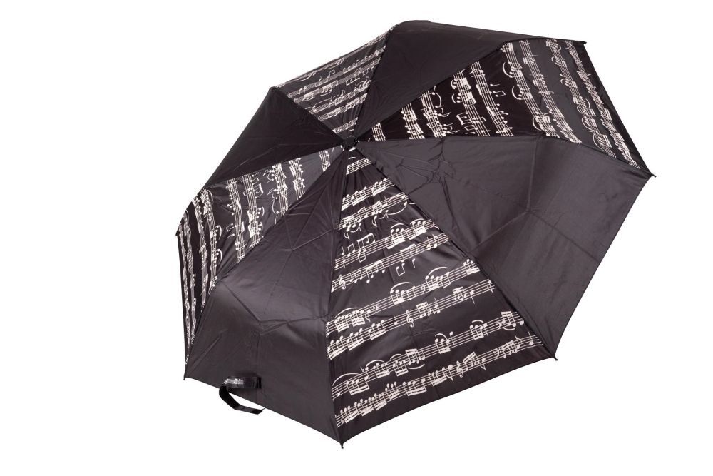 6928231210149 - Regenschirm umbrella mit Noten Farbe schwarz   weiß - Gudurn Kübler Ø ca100 cm