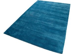 6928549645428 - Teppich ESPRIT Loft Teppiche Gr B L 120 cm x 170 cm 20 mm 1 St blau (petrol blau) Esszimmerteppiche Wohnzimmer große Farbauswahl sehr weicher Flor dicht gewebt robust