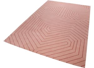 6928549647576 - Wollteppich ESPRIT Raban Teppiche Gr B L 70 cm x 140 cm 10 mm 1 St rosa (rosé) Schurwollteppiche