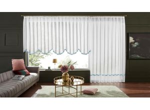 6930325423984 - Bogenstore MY HOME Eby Gardinen Gr 100 cm Kräuselband 500 cm grau Kräuselband