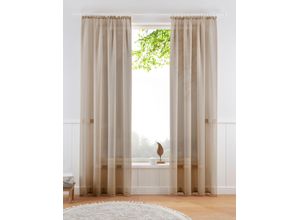 6930325424714 - Gardine TENDER Gr 5 beige (sand) B135cm H265cm Polyester GUIDO MARIA KRETSCHMER HOME & LIVING Gardinen Leinen Optik mit Struktur monochrom Bestseller