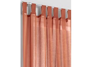 6930325645553 - Gardine HEINE HOME Gardinen Gr 245 cm Schlaufen 140 cm orange (terracotta) Halbtransparente Gardinen