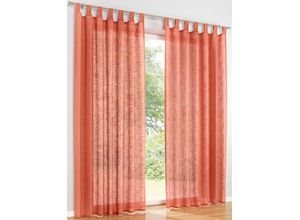 6930325705943 - Gardine HEINE HOME Gardinen Gr 225 cm Multifunktionsband 140 cm orange (terracotta) Halbtransparente Gardinen