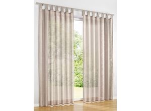 6930325705974 - Gardine HEINE HOME Gardinen Gr 175 cm Schlaufenaufhängung Multifunktionsband 140 cm grau (taupe)