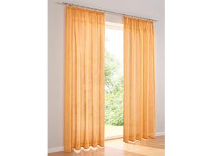 6930325717366 - Gardine HEINE HOME Gardinen Gr 175 cm Universalzugband 140 cm gelb (curry) Halbtransparente Gardinen