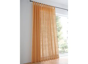 6930325717427 - Gardine HEINE HOME Gardinen Gr 245 cm Multifunktionsband 140 cm gelb (curry) Halbtransparente Gardinen