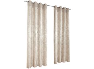 6930325718387 - Vorhang HEINE HOME Gardinen Gr 225 cm Multifunktionsband 140 cm beige (champagner) Übergardinen