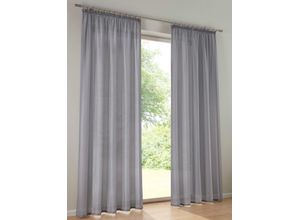 6930325740579 - Gardine HEINE HOME Gardinen Gr 265 cm Universalzugband Schlaufen 140 cm grau (silbergrau)