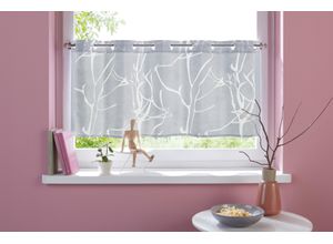 6930325746281 - my home Scheibengardine »Anna« (1 St) Viskose & Polyester Äste-Motiv