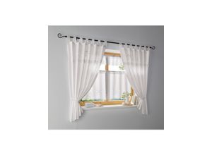 6930325791281 - Querbehang HEINE HOME Gardinen Gr 20 cm Stangendurchzug 90 cm weiß Stangendurchzug