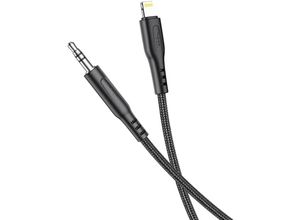 6931474755957 - HOCO AUX Audio Jack 35 mm Kabel kompatibel mit iPhone UPA18 1 m schwarz