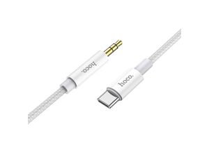 6931474759955 - HOCO cable AUX Audio Jack 35mm to Type C UPA19 1m Silber