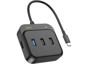 6931474799012 - HOCO HUB-Adapter 5in1 Typ C für HDTV+USB30+USB202+PD100W Multiport 02m HB36 schwarz