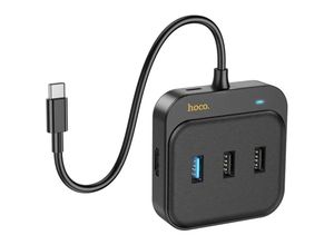 6931474799029 - HOCO HUB-Adapter 6in1 Typ C für HDTV+RJ45+USB30+USB202+PD100W 02m HB37 schwarz