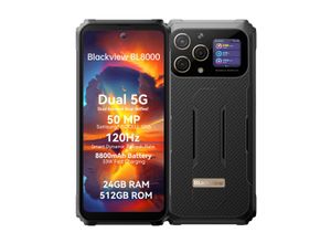 6931548316886 - BL8000 aurora gold Rugged Smartphone 5G 24GB RAM 512GB ROM 50MP 2 Display