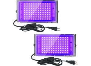 6931922778989 - Set mit 2 UV-LED-Projektoren 100 w wasserdicht IP65 ultraviolette Beleuchtung für Aquarien Partys fluoreszierende Malerei fluoreszierende