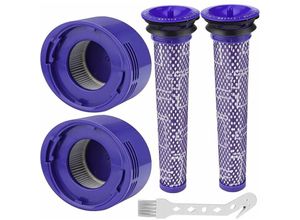 6931939420840 - Riceel - Dyson V8 V7 Filter waschbare Ersatzfilter für Dyson V7 V8 Absolute und Pet Staubsauger Dyson V8 Staubsaugerzubehör mit 2 HEPA-Nachfiltern