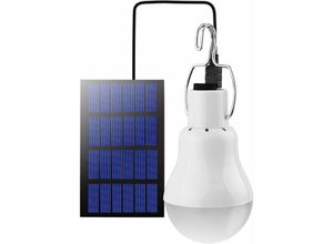 6931939640743 - Riceel - Solar-LED-Glühbirne Solarleuchten für den Außenbereich Solarlaterne Campinglampe Solar-Hängeleuchte mit Solarpanel 3-W-Glühbirne