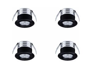 6931939667702 - Riceel - Set mit 4 Mini-LED-Einbaustrahlern 3 w neutrales Licht schwarz