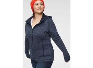 6932116009780 - Große Größen Strickfleecejacke marine meliert Gr40 42