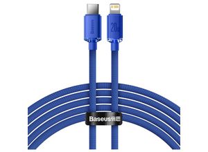 6932172602789 - Baseus Crystal Shine Series Kabel USB-Kabel für schnelles Aufladen und Datenübertragung USB Typ C - Lightning 20W 2m blau (CAJY000303)