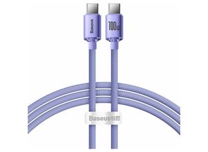 6932172602888 - Baseus Crystal Shine Series Kabel USB-Kabel für schnelles Aufladen und Datenübertragung USB Typ C - USB Typ C 100 W 12 m lila (CAJY000605)