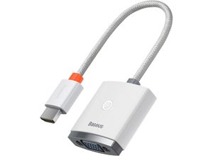 6932172606176 - Baseus Lite Series Steckeradapter HDMI auf VGA + Miniklinke 35 mm   Micro-USB-Netzteil weiß (WKQX010102)