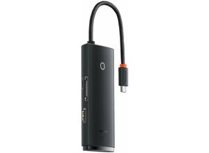 6932172606329 - Lite Series multifunktionaler hub usb Typ c - 2 x usb 30   usb Typ c   hdmi 14   sd   tf schwarz (WKQX050001) - Baseus