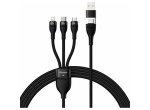 6932172608743 - Baseus Flash Series II USB Typ C   USB Typ A Kabel - USB Typ C   Lightning   Micro USB 100 W 12 m schwarz (CASS030101)