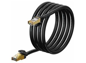 6932172611378 - Baseus Speed Seven Netzwerkkabel RJ45 10Gbps 2m schwarz (WKJS010301)