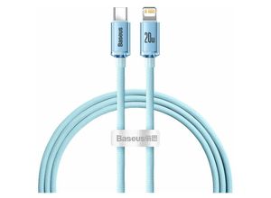 6932172614461 - Baseus Crystal Shine Series USB Type C - Lightning Kabel Schnellladung Power Delivery 20W 12m blau (CAJY001303)