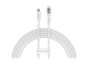 6932172629106 - Geflochtenes Kabel für iPhone Explorer-Serie USB-C – Lightning 20 W 2 m weiß