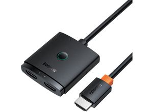 6932172631789 - Baseus AirJoy 2in1 4K 60Hz bidirektionaler HDMI-Adapter mit integriertem 1 m Kabel – Schwarz