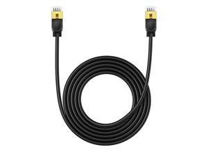 6932172637170 - Schnelles dünnes RJ45-Cat-Netzwerkkabel 7 10 Gbit s 3 m schwarz