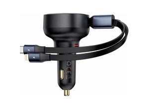 6932172641641 - Baseus Enjoyment USB-C-Autoladegerät mit USB-C  iPhone -60-W-Kabel – Schwarz