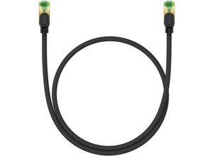 6932172646738 - Fast LAN RJ45 Cat8 Netzwerkkabel 40 Gbit s geflochten 05 m schwarz