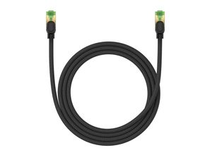 6932172646745 - Schnelles Netzwerkkabel LAN RJ45 Cat8 40 Gbit s geflochten 15 m schwarz