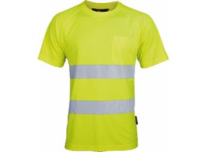 6933157013873 - Arbeitsshirt Warnschutz T-shirt Gelb Größe xxxxl - gelb