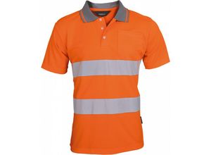 6933157014566 - Arbeitsshirt Poloshirt Warnschutzpoloshirt Orange Größe xxxl - orange