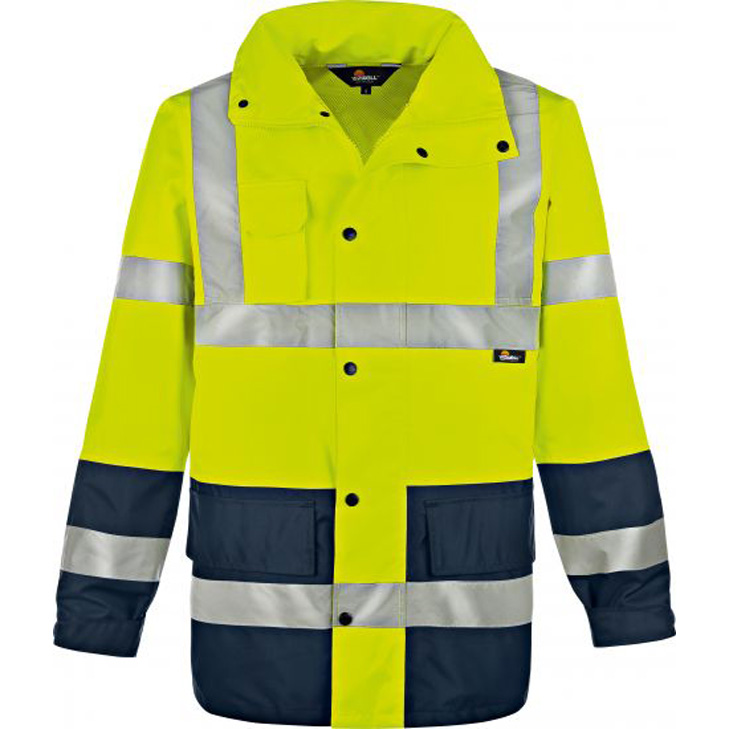 6933157016614 - Trizeratop - Arbeitsjacke Regenjacke Warnschutz-Kontrast-Regenjacke Größe s - gelb