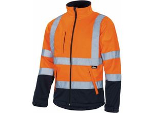 6933157036711 - Softshelljacke atmungsaktiv wind- und wasserdicht VW135O Gr s orange marine - orange marine - Vizwell