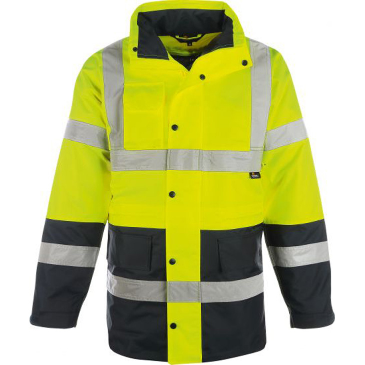 6933157038432 - Trizeratop - Arbeitsjacke Warnschutz-K-Parka 2in1 Gelb Größe l - gelb