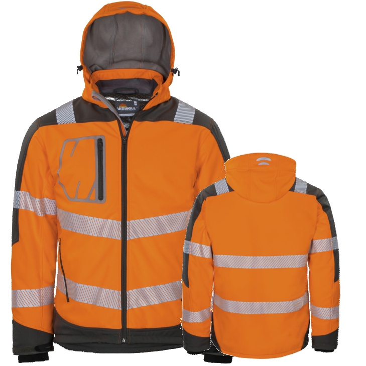 6933157042958 - Trizeratop - Arbeitsjacke Winter-Kontrast-Softshelljacke Größe xxl - orange