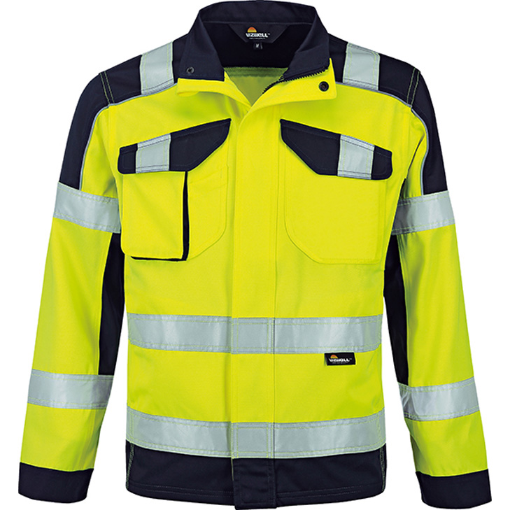 6933157043719 - vizwell Warnschutz-Kontrast-Jacke SIGNAL 60% Baumwolle   40% Polyeste