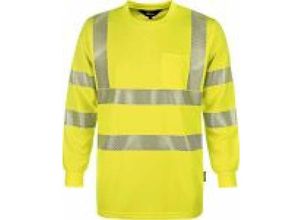 6933157047243 - Trizeratop - Arbeitsshirt Warnschutz-Langarmshirt Größe xl - gelb