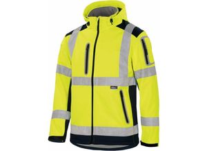 6933157050830 - Trizeratop - Arbeitsjacke Kontrast-Softshelljacke Gelb Größe l - gelb